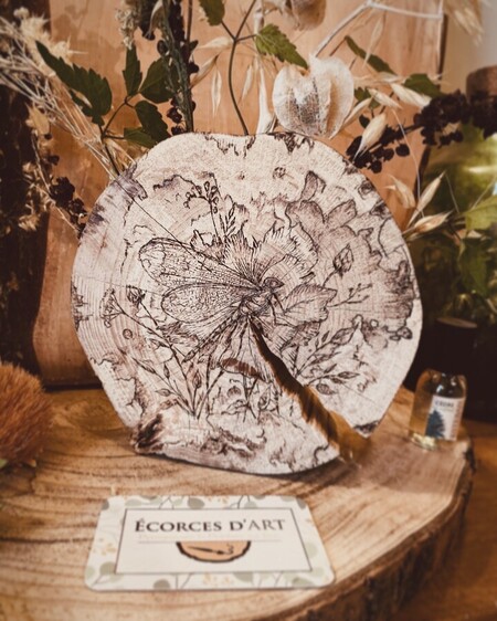 Support fleurs s&eacute;ch&eacute;es recto verso - 2024 *vendu*