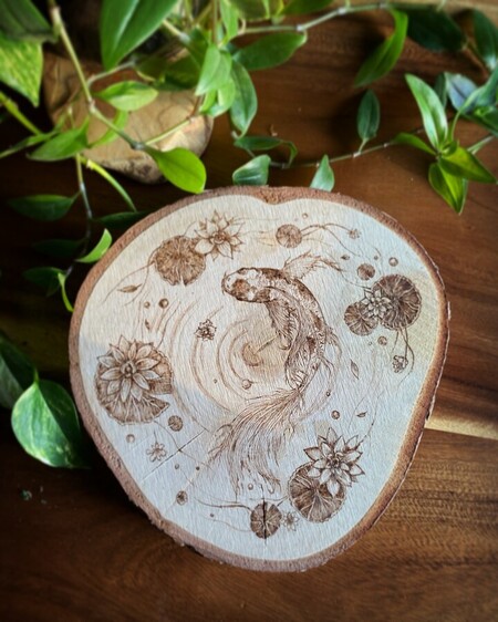 Dessous de plat &laquo;&nbsp;poisson de bassin&nbsp;&raquo; *vendu*